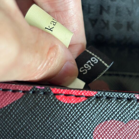 Kate Spade Laurel Way Lilah Floral Crossbody Bag Purse Black Pink Vegan Leather - Picture 9 of 12